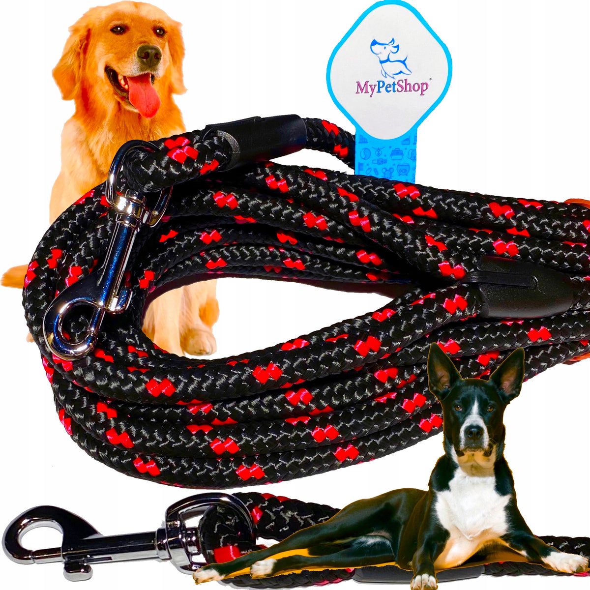 Dog Leash Training Rope 10m Thick Durable 10mm Carabiner up to 220kg