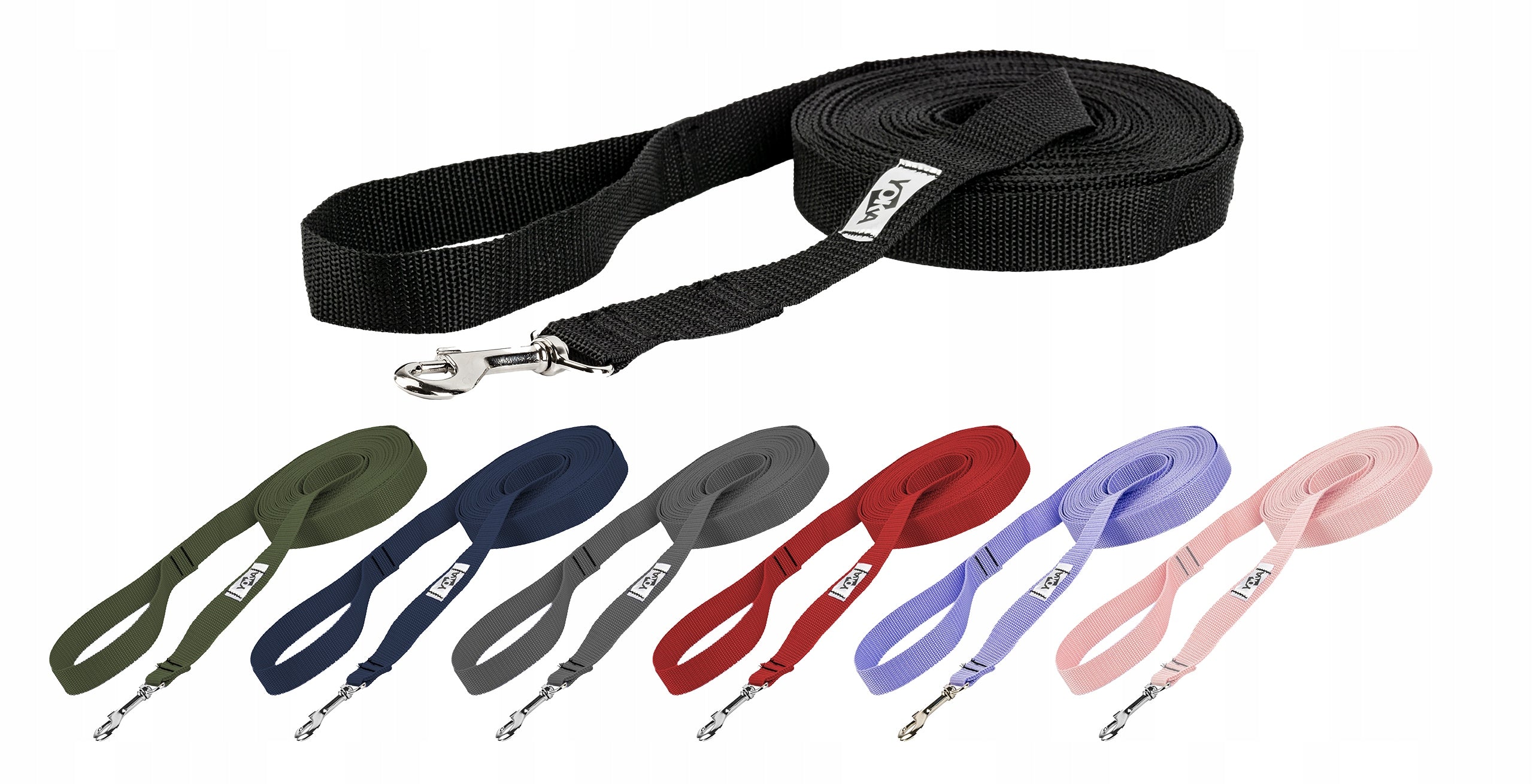 Dog Leash WIDE TRAINING LONG TAPE 10m Pink Manufacturer code 8005-tradycyjna-linka-kolory-10m-2,5