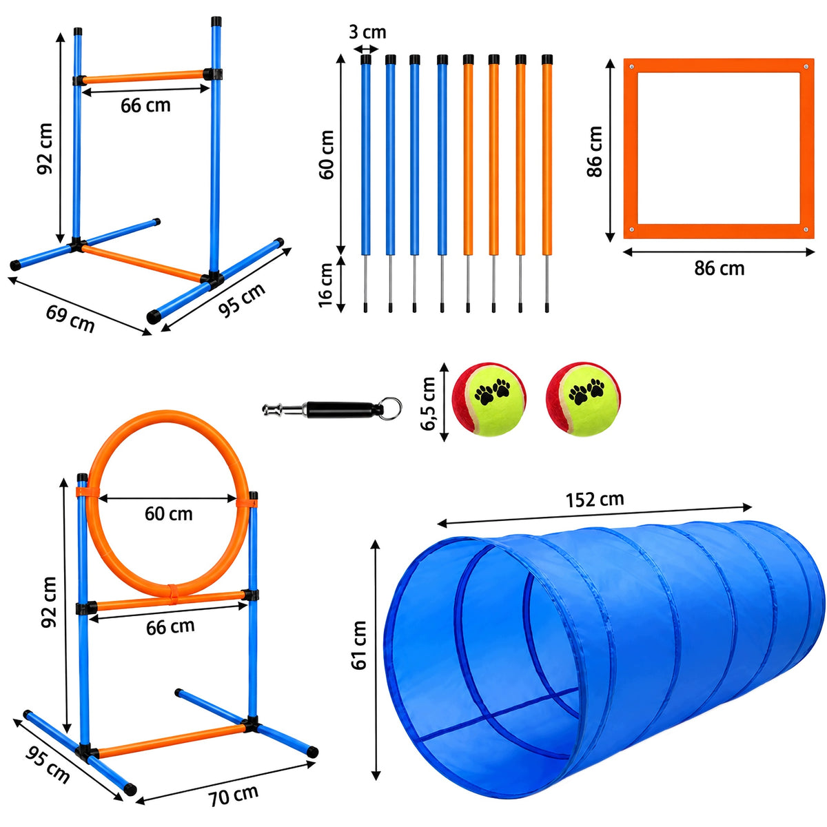 Dog Obstacle Course Agility Tunnel slalom Training Set for Training Manufacturer code TS-PROD-037