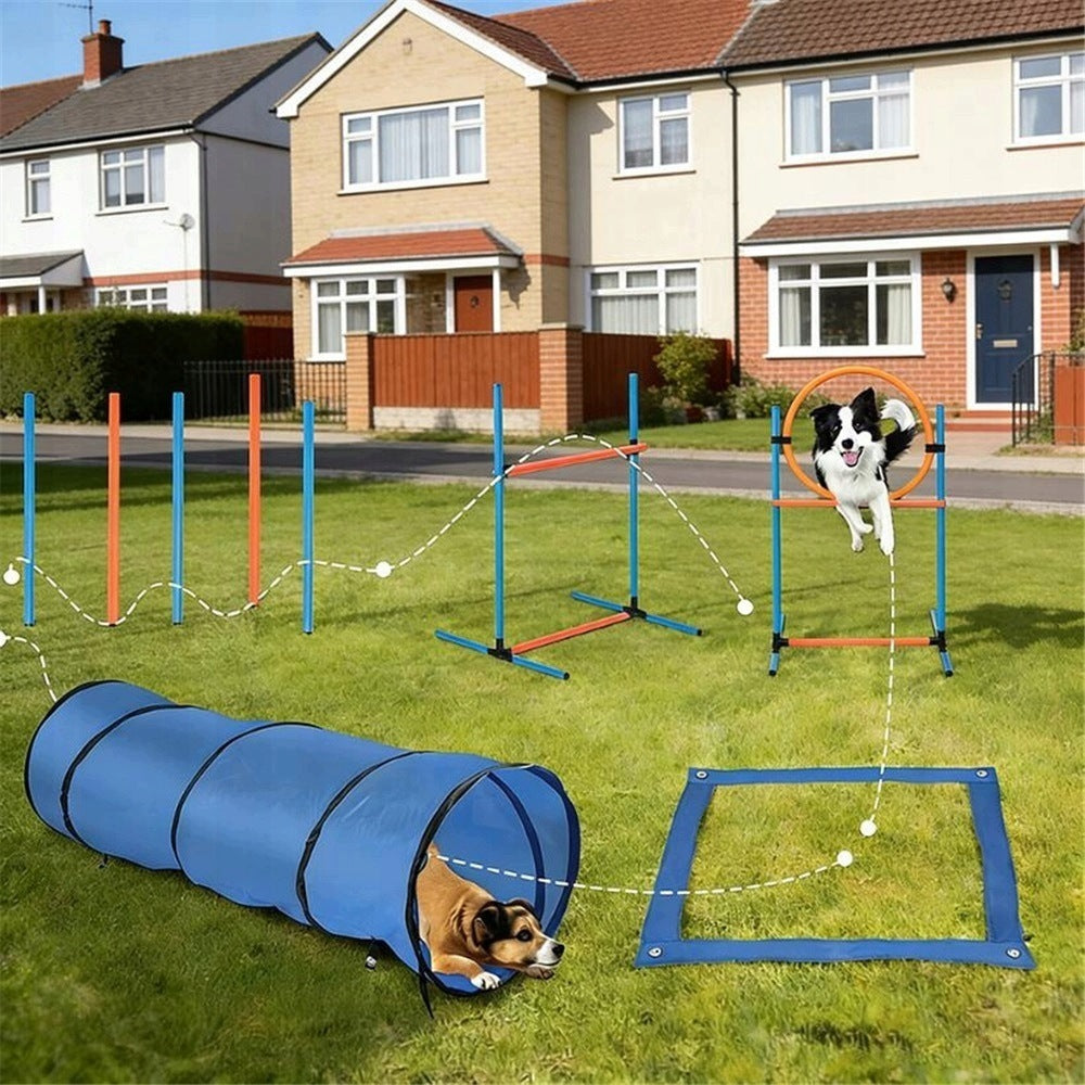 Dog Obstacle Course Training Set Agility Tunnel Skill Slalom Kind training tunnel