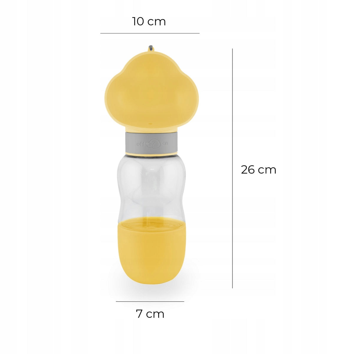 Dog Tourist Bottle PawDuo MilooPets BOWL 2in1 Water Food 350+180ml Manufacturer code PawDuo butelka 2w1 - yellow (ML-AK07Y)