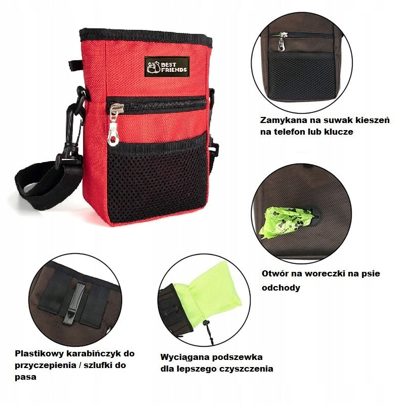 Dog Training Bag, for Treats, Food Sachet, Red EAN (GTIN) 5905159363073