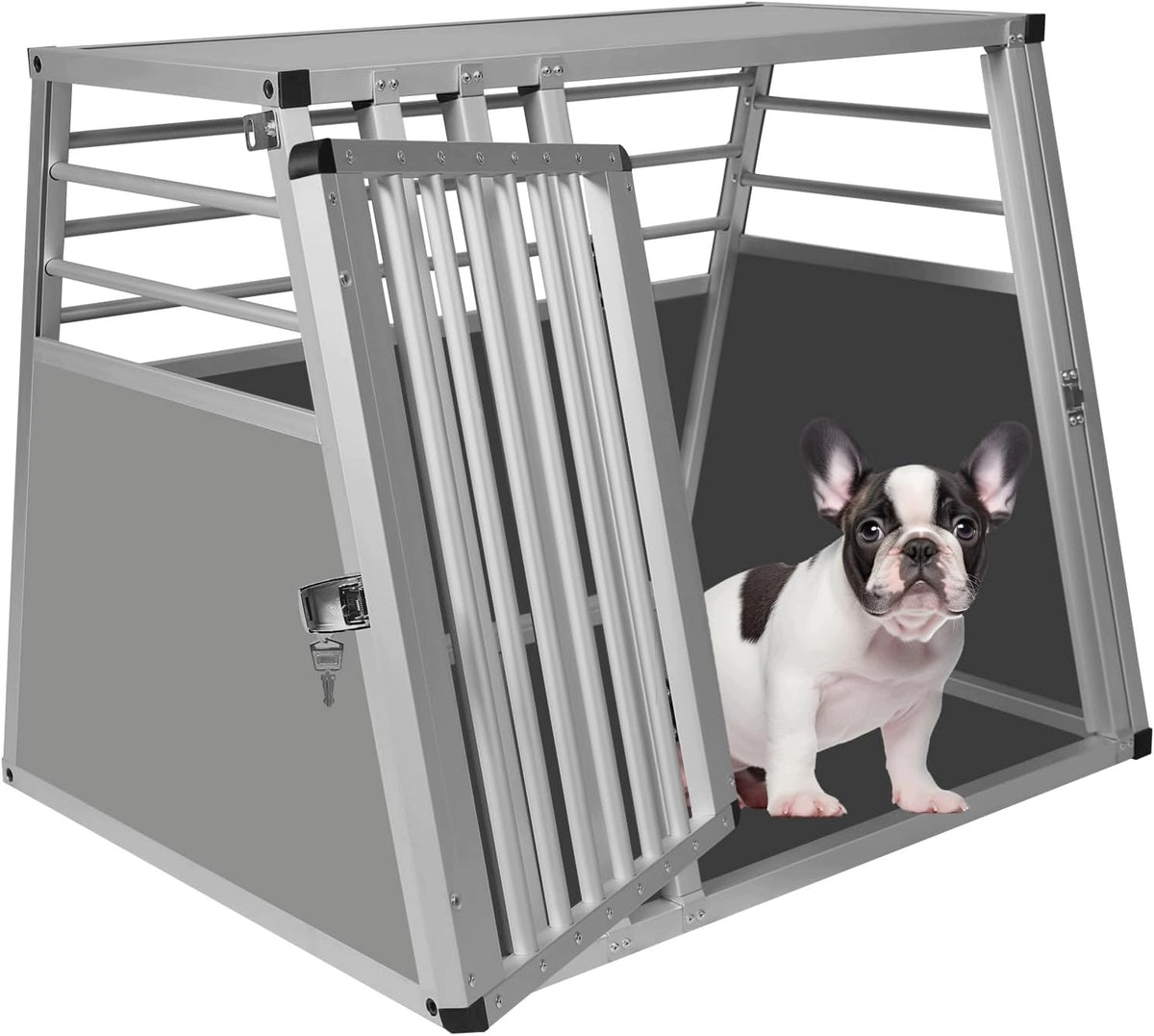Dog Transporter Aluminum Cage ,for Car 80x65x56 cm with Key