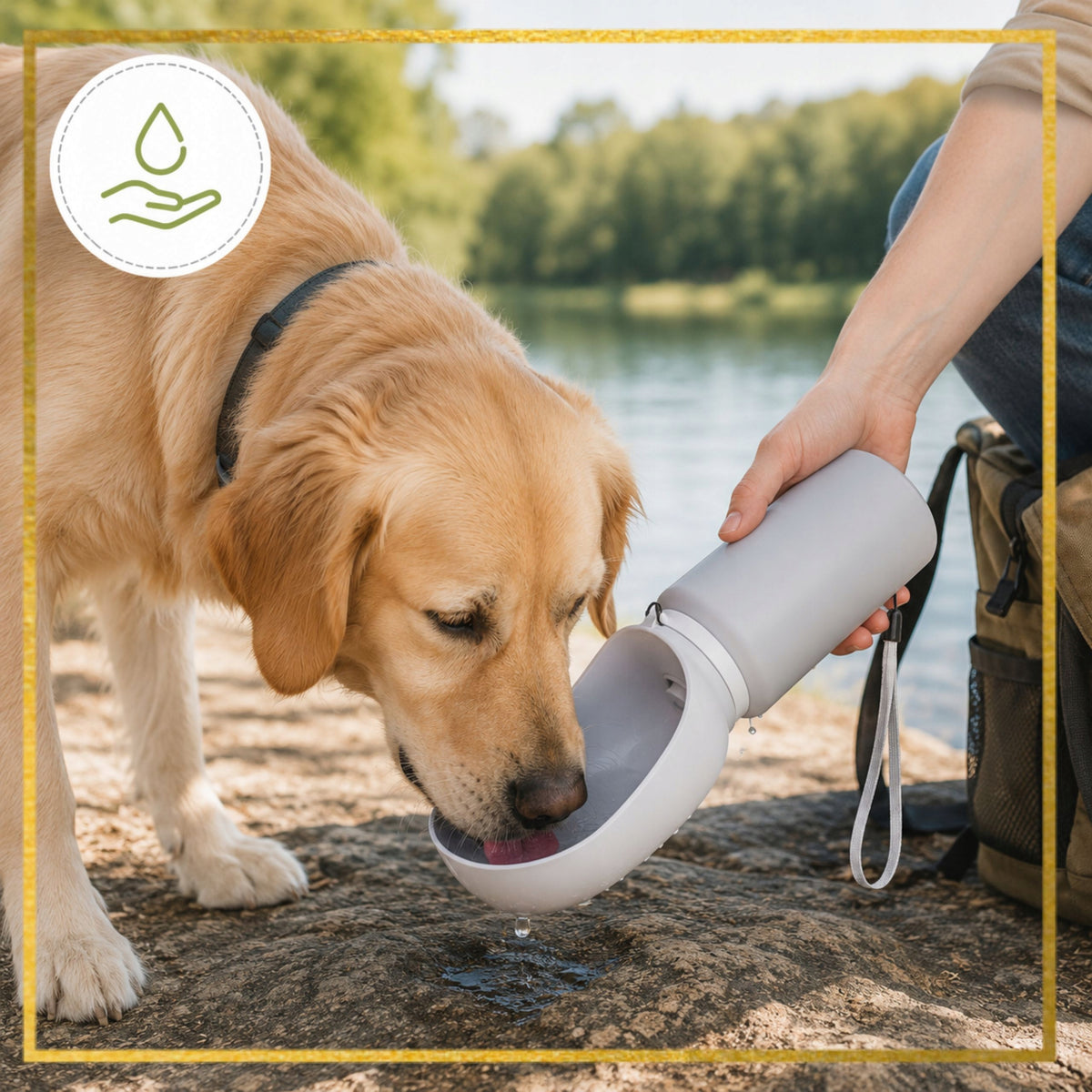 Dog Water Bottle Drinker Portable Water Bottle With Bowl Folding 0,55L Manufacturer code POIDEŁKO POIDŁO DLA PSA NA WODE KARME