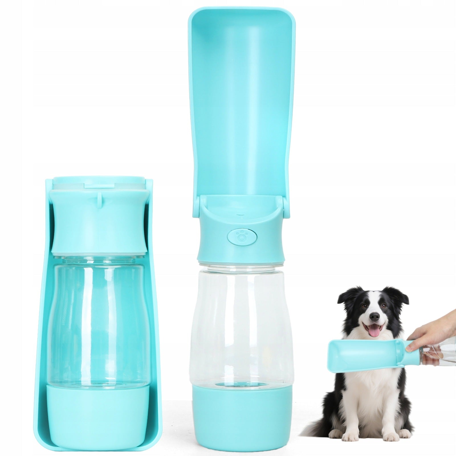 Dog Water Bottle with Bowl Tourist Drinker Folding 2in1