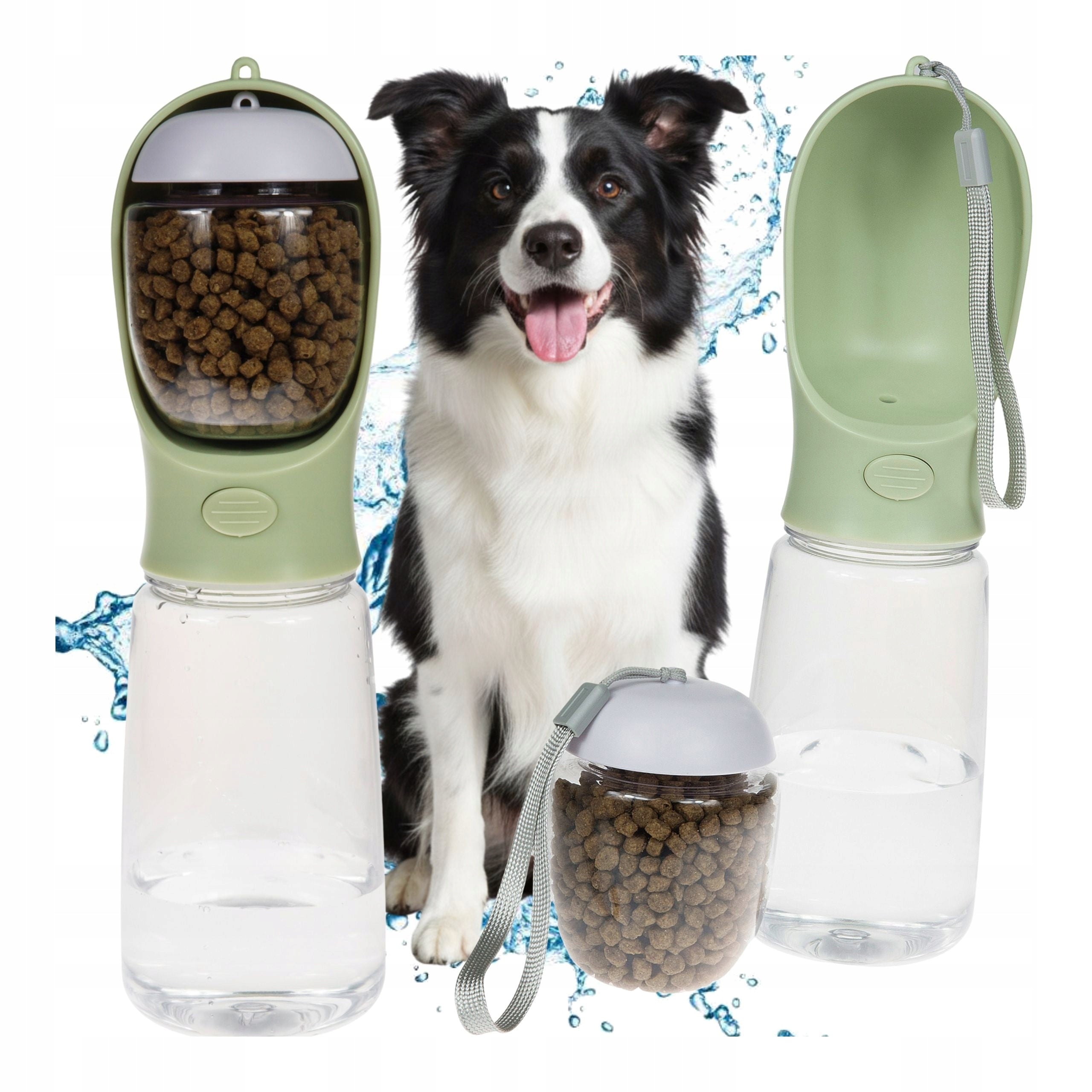 Dog Water and Food BOTTLE with Bowl 3in1 Tourist BOTTLE 550ml for Summer