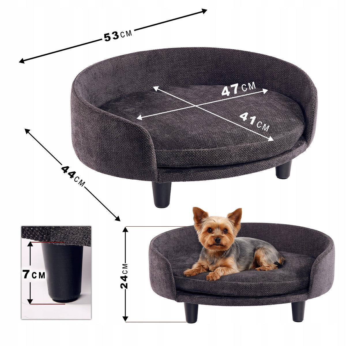 Dog and cat bed sofa couch orthopedic bed+FREEBIE PILLOW Packaging status original