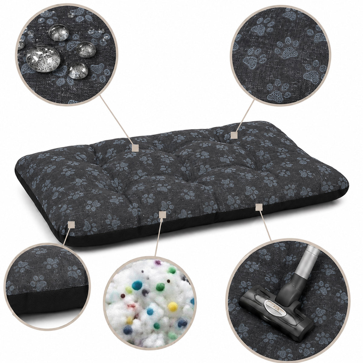 Dog bed WATERPROOF 100x70 soft comfortable bed PAWS LEN Manufacturer code Legowisko dla psa kota posłanie kanapa mata