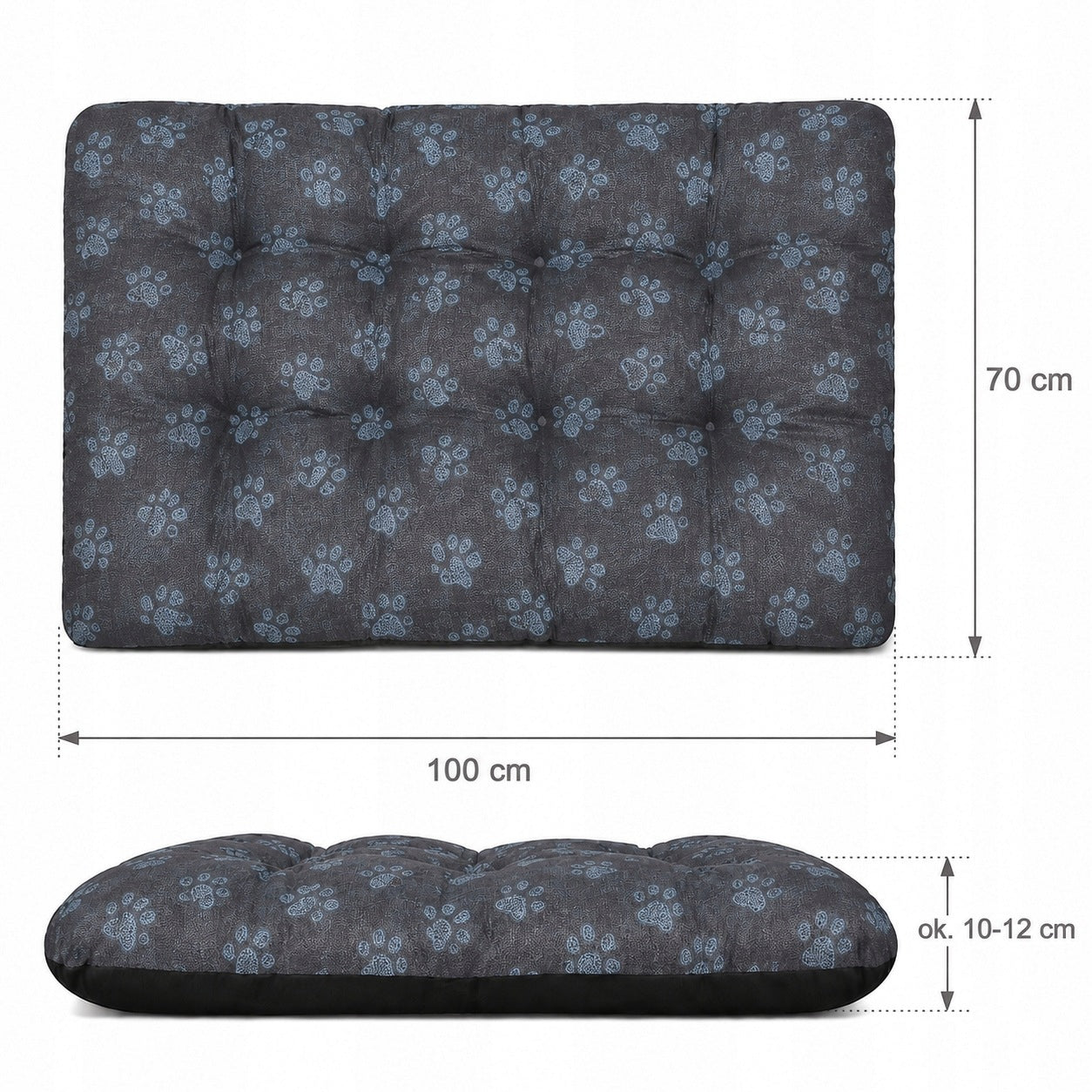 Dog bed WATERPROOF 100x70 soft comfortable bed PAWS LEN Packaging status original