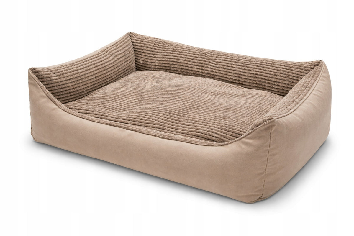 Dog bed large couch playpen 100x70 - CORDUROY BEIGE Packaging status original