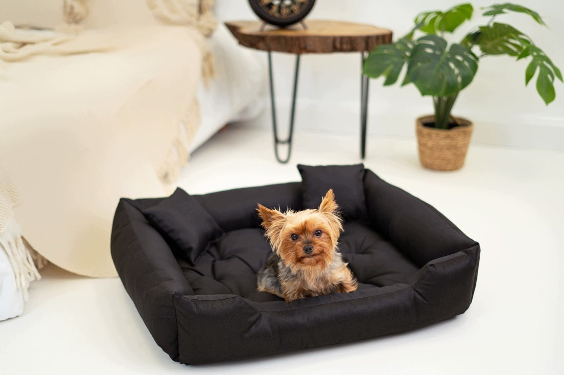 Dog bed playpen ECCO 75x65 cm waterproof black Brand BuySpace