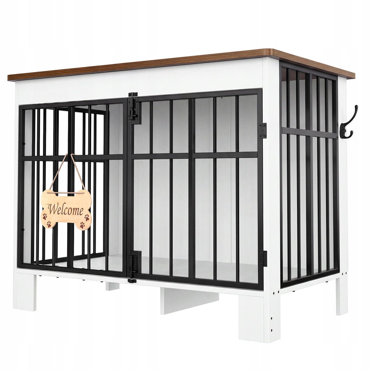 Dog cage Lockable Household with entrance Kennel Cage 85x55x75cm White Manufacturer code 18726556947
