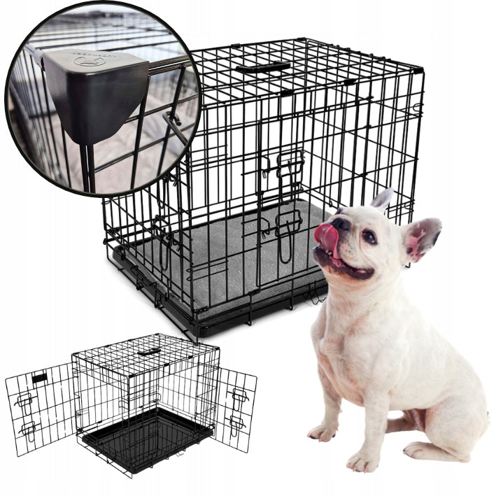 Dog cage metal transporter playpen 76x46 cm + CORNERS FREEBIE