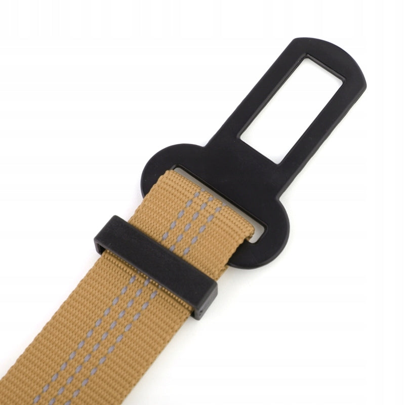 Dog car belt with shock absorber strong HUGGY DOGGY Lock brown Manufacturer code Pasy bezpieczeństwa dla psa z amortyzatorem