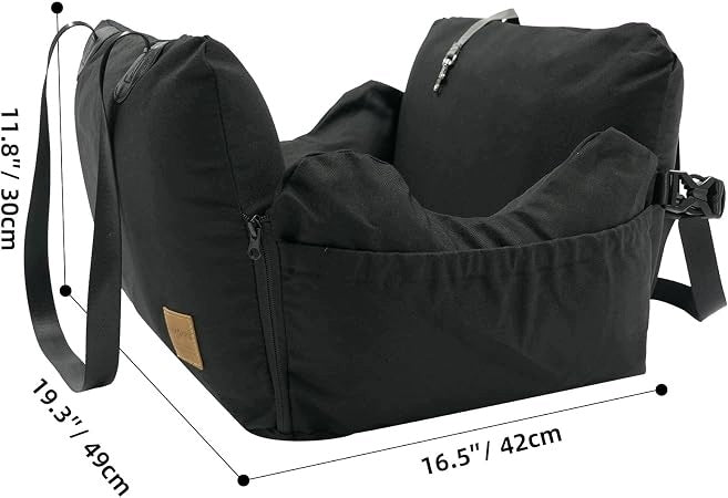 Dog car seat up to 15 kg removable pillows black transporter Manufacturer code PET321