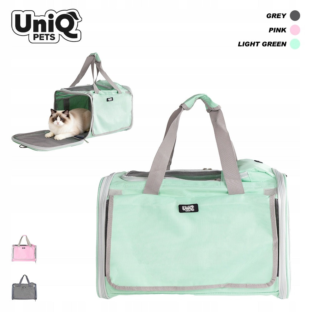 Dog cat transporter up to 8kg light green PETCARRIGE 45x30x30 UNIQ PETS