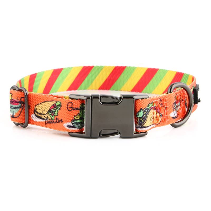 Dog collar with name and phone number colorful boxer HUGGY DOGGY M