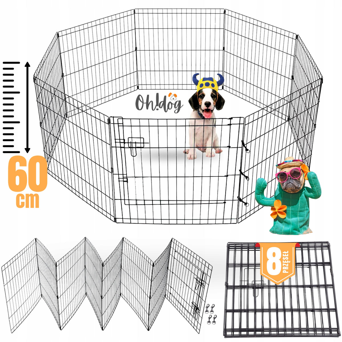 Dog enclosure Oh!dog Puppy enclosure M Playpen Folding Breeding* Cage