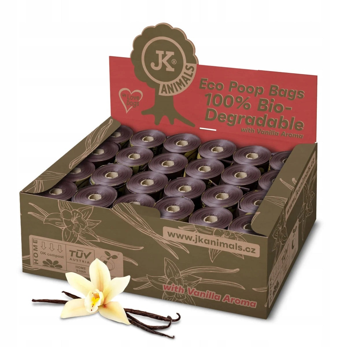 Dog feces bags biodegradable vanilla 360 pieces JK Animals Brand JK Animals