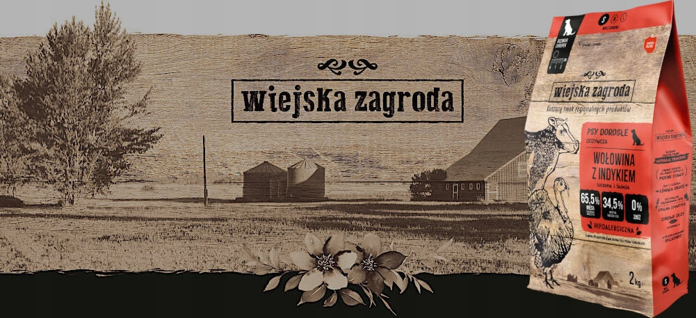 Dog food WIEJSKA ZAGRODA Beef with turkey Brand Wiejska Zagroda