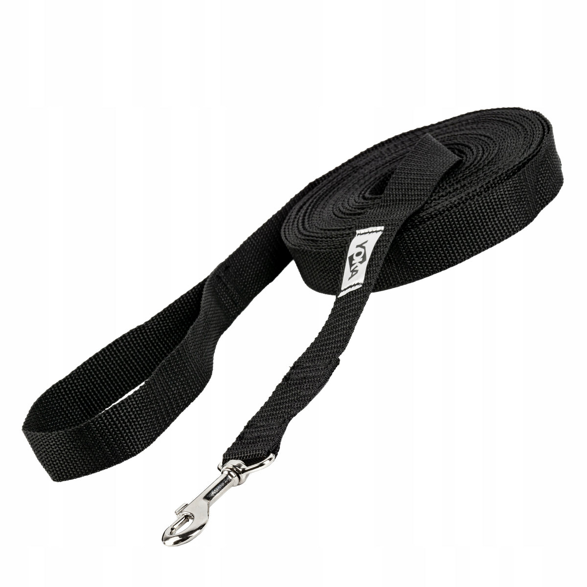 Dog leash WIDE TRAINING LONG TAPE 5m Black