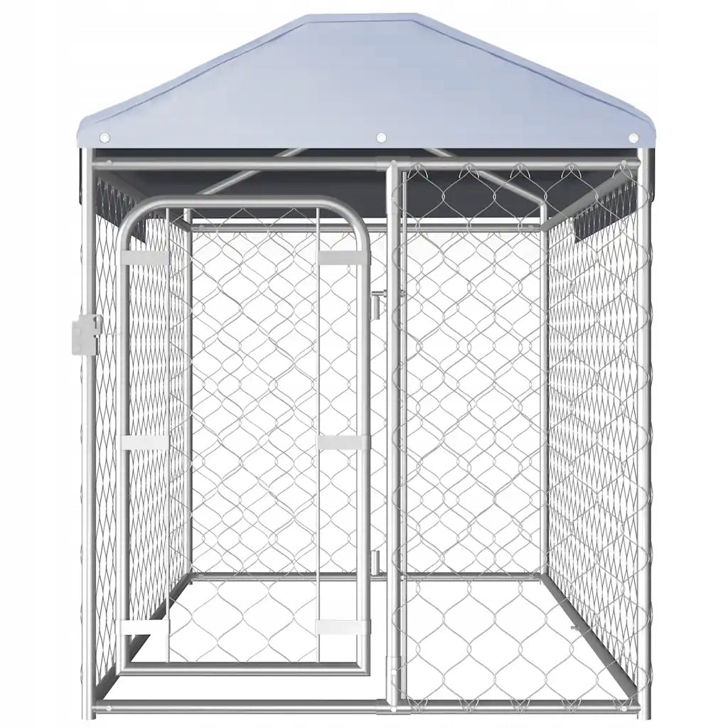 Dog playpen with roofing, 200 x 100 x 125 cm Brand VidaXL