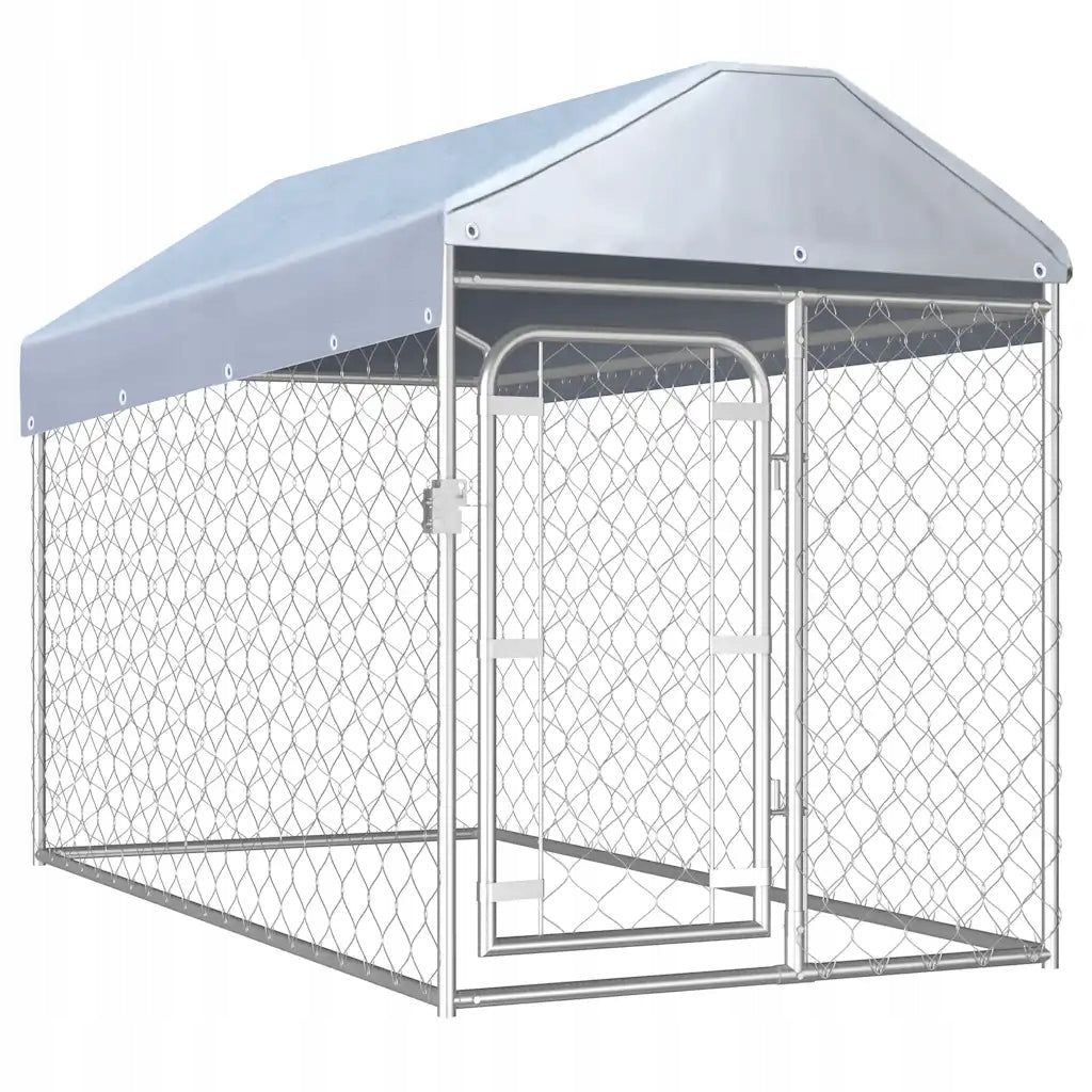 Dog playpen with roofing, 200 x 100 x 125 cm