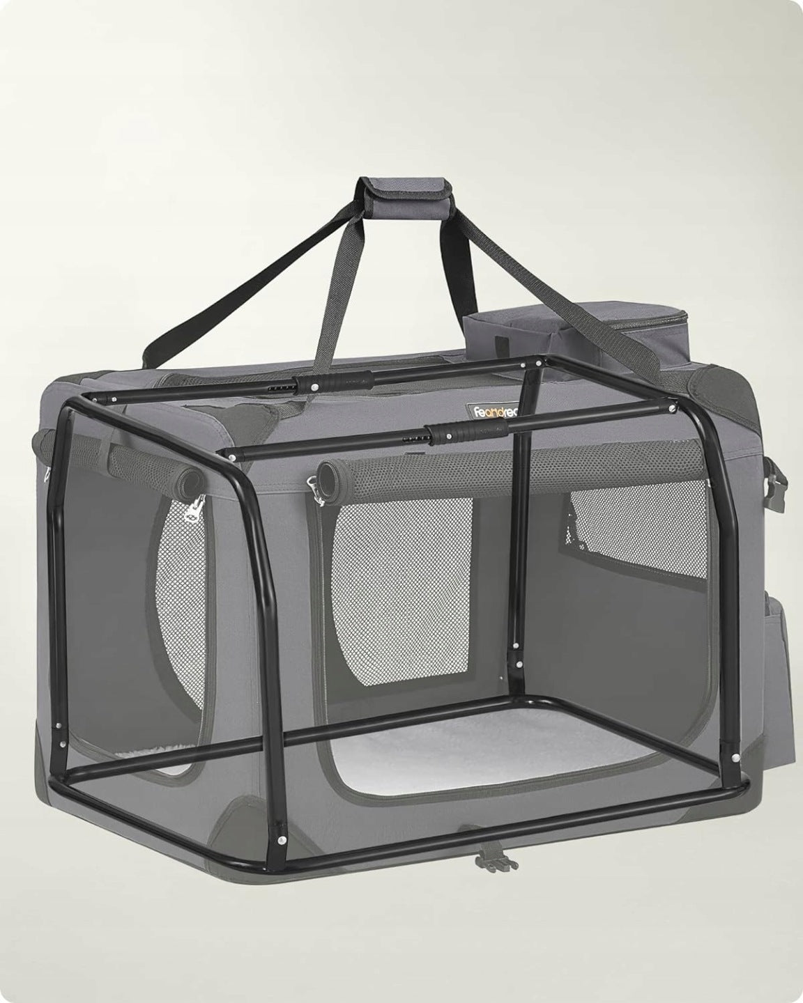 Dog transporter Feandrea 70x52x52 cm grey L Brand Feandrea