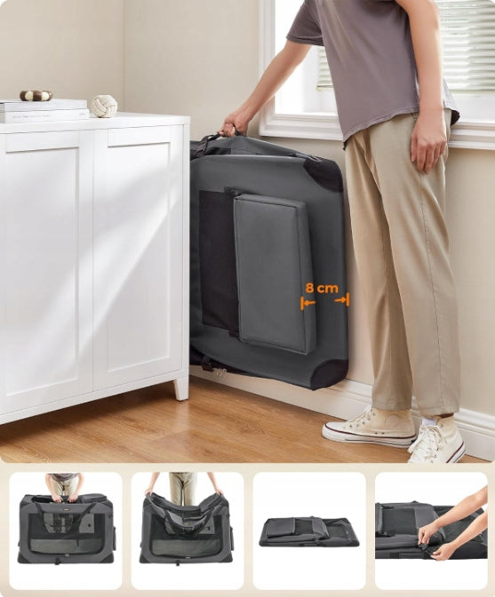 Dog transporter Feandrea grey 3XL/4XL 102 cm x 69 cm 69 cm Brand Feandrea