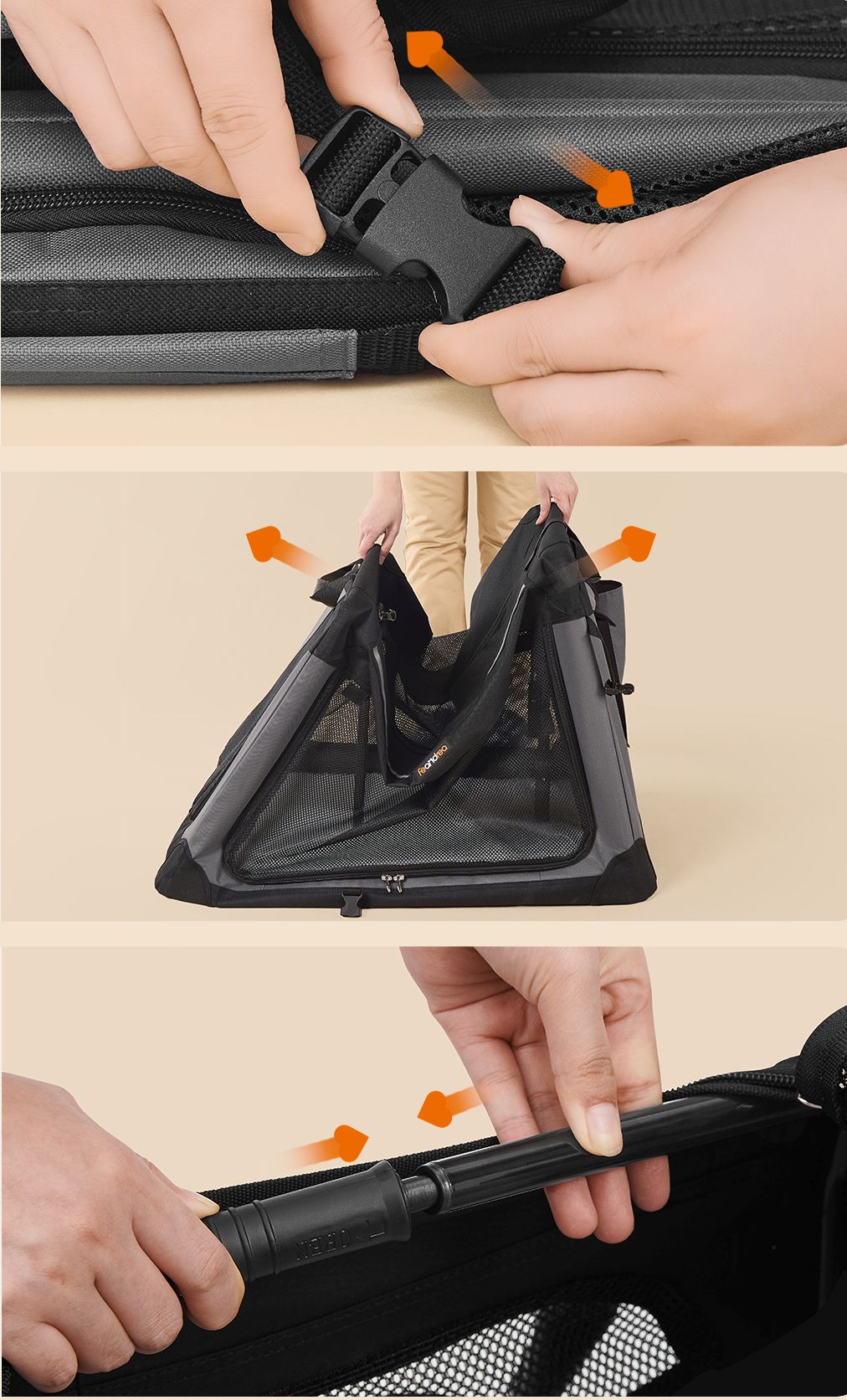 Dog transporter Songmics black M 53,4 cm x 76,2 cm 53,4 cm Brand Songmics