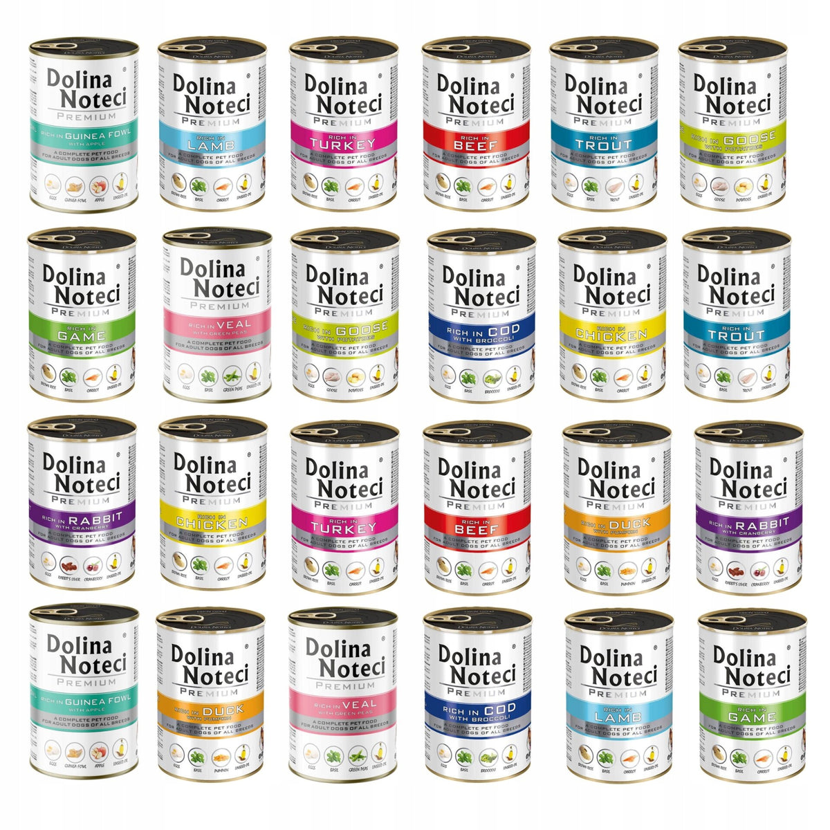 Dolina Noteci MIX OF FLAVORS 12 flavors ALL 24x400g