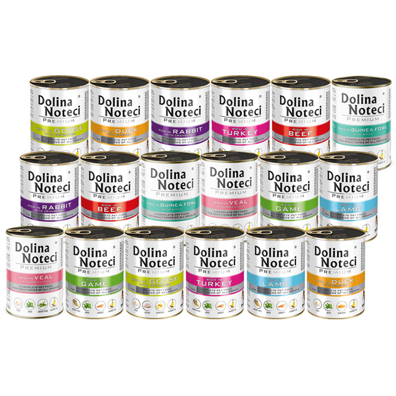Dolina Noteci Premium Wet Dog Food Mix without Fish and Chicken 18 x 400g