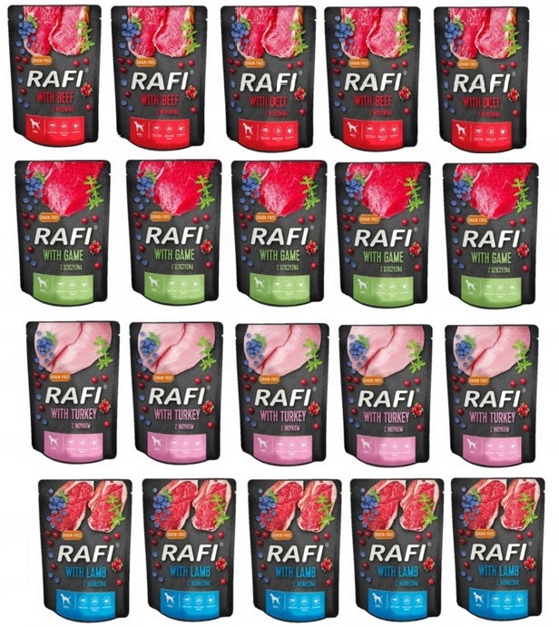 Dolina Noteci RAFI Wet food for PSA sachets mix of flavors 20x300 g Packaging status original