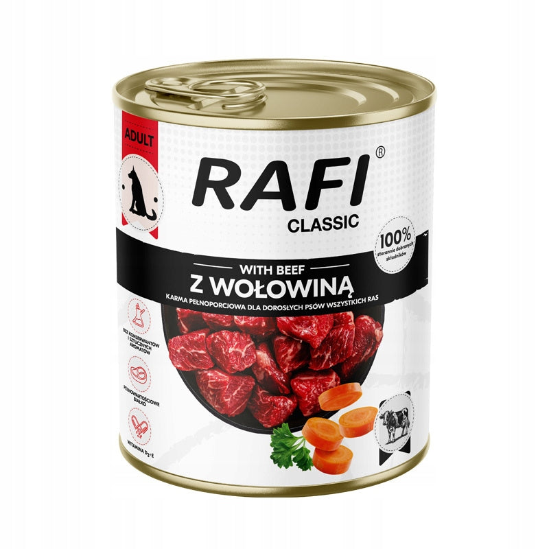 Dolina Noteci Rafi Classic wet food for dogs mix of flavours 12x 800g Brand Rafi
