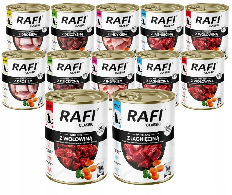 Dolina Noteci Rafi Classic wet food for dogs mix of flavours 12x 800g