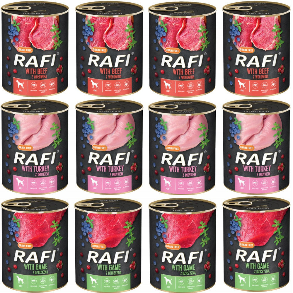 Dolina Noteci Rafi wet dog food mix of flavors 12x800g