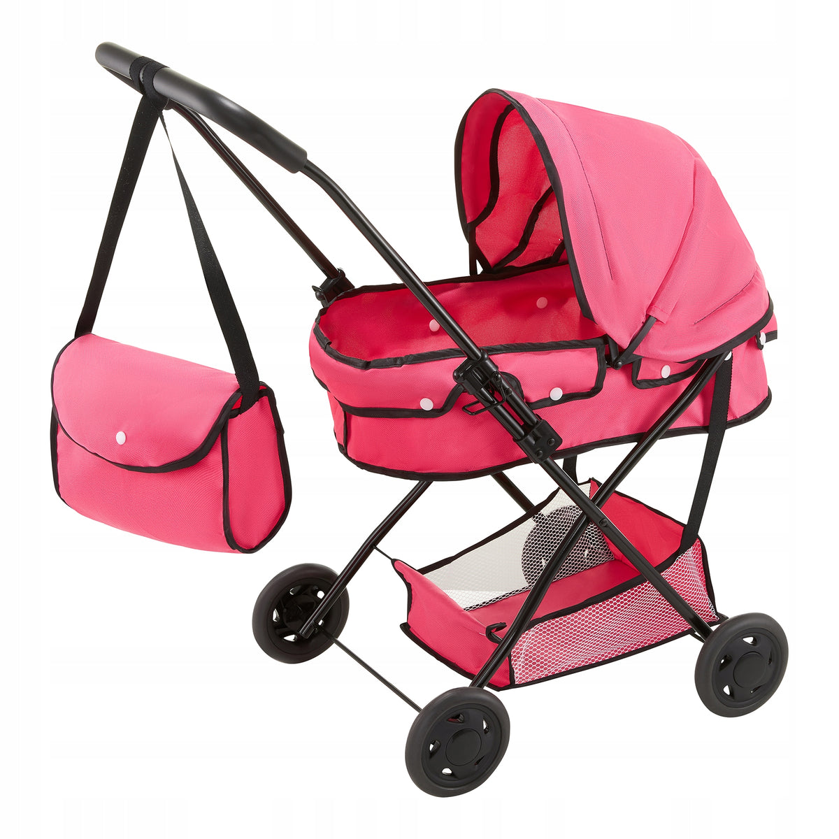 Doll Stroller Deep Gondola Folding Rubber Wheels Large Lightweight Packaging status original