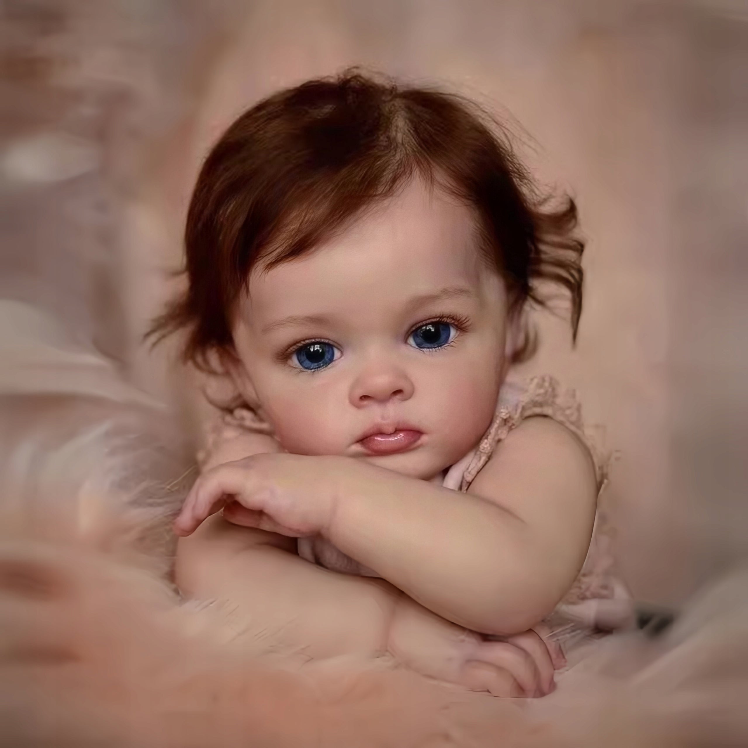 Doll like a living Reborn Cutie realistic silicone for babies 55cm Brand no brand