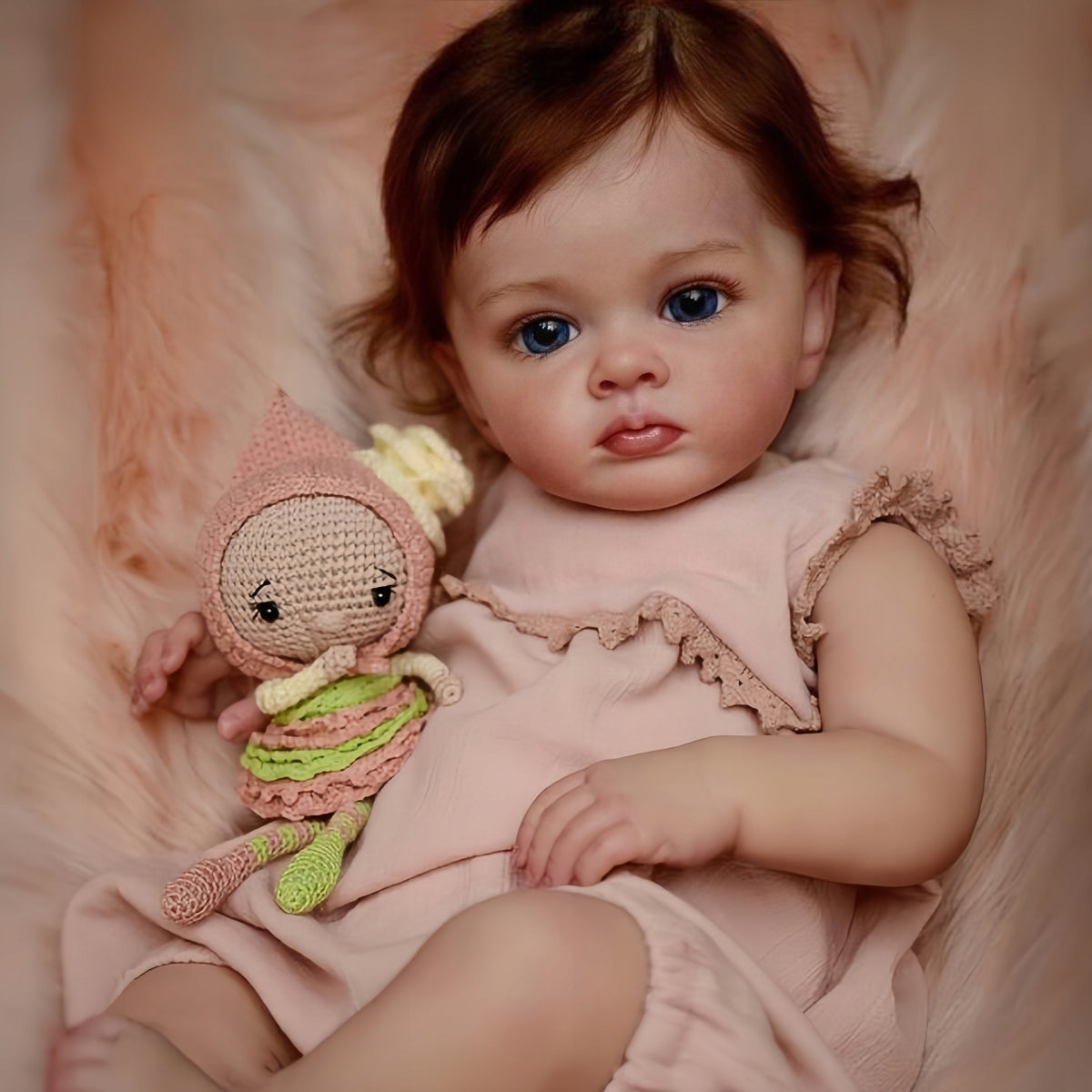 Doll like a living Reborn Cutie realistic silicone for babies 55cm