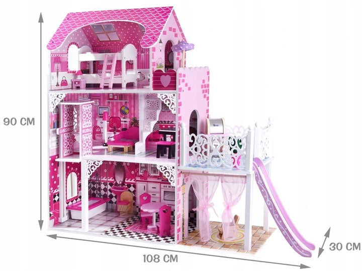 Medinis lėlių namelis Fluxar home MN-1085 90cm
