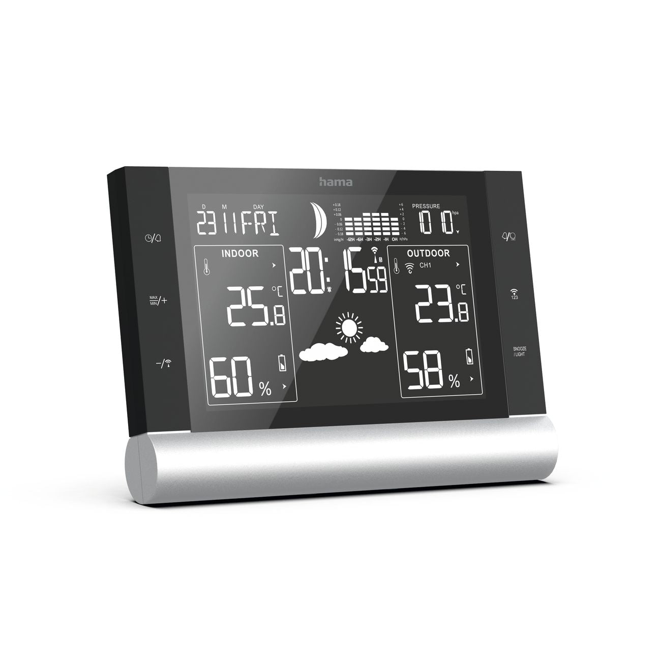 Domáca meteorologická stanica Hama Black Line Plus, s vonkajším senzorom Brand Hama