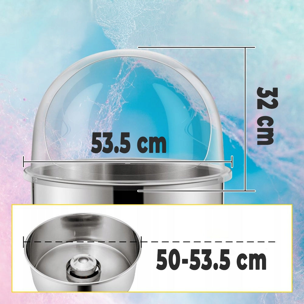 Dome Cover Cotton Candy Machine Cover Pro Universal 52 cm Plexi Manufacturer code Pokrywa do maszyny pro 50-53