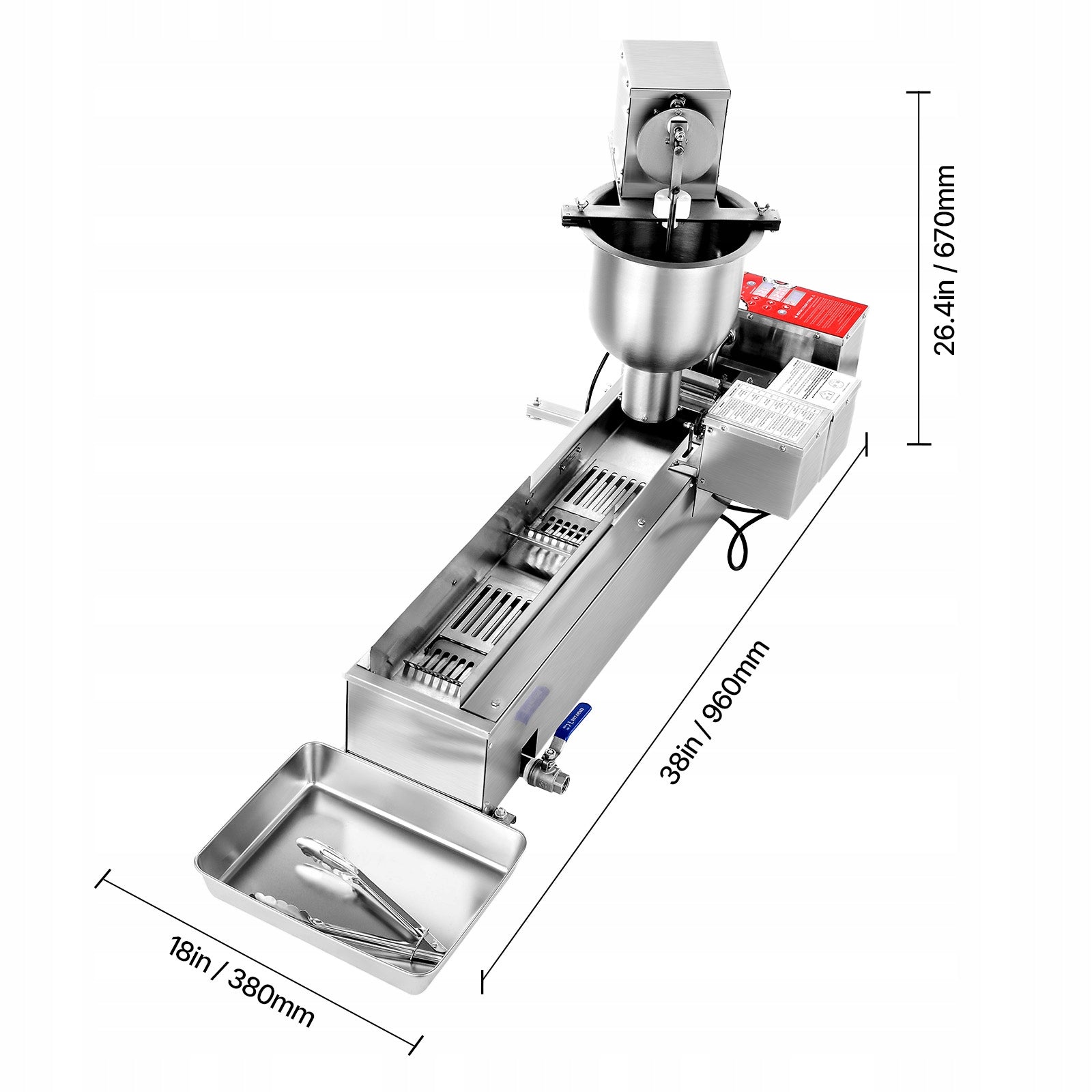 Donut Machine 3KW 90Pcs/H Single Row Donut Making Machine Power rating 3000 W