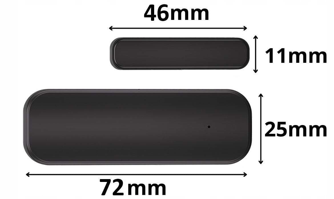 Door and window opening sensor WIFI TUYA SMART BLACK battery operated reed Manufacturer code SB925