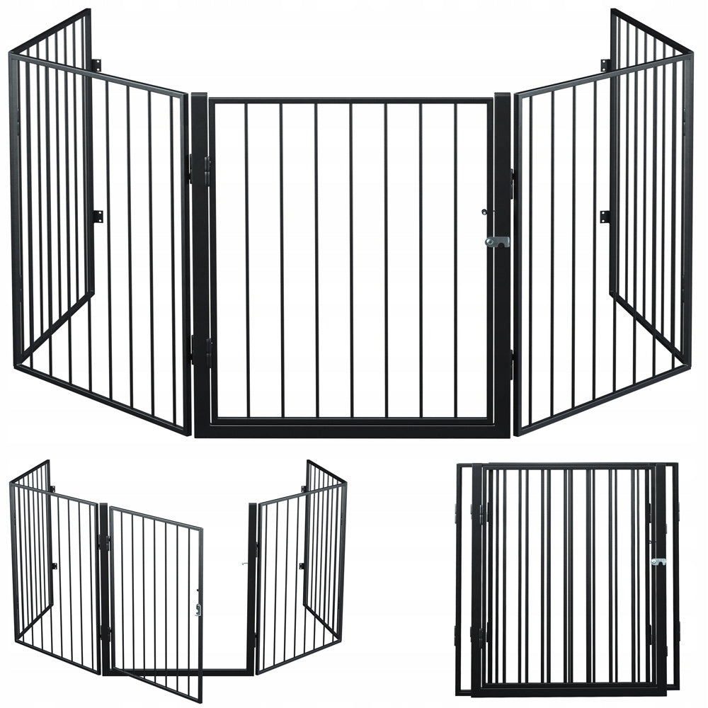 Door barrier, fireplace, stairs Casaria screwed black Brand Casaria