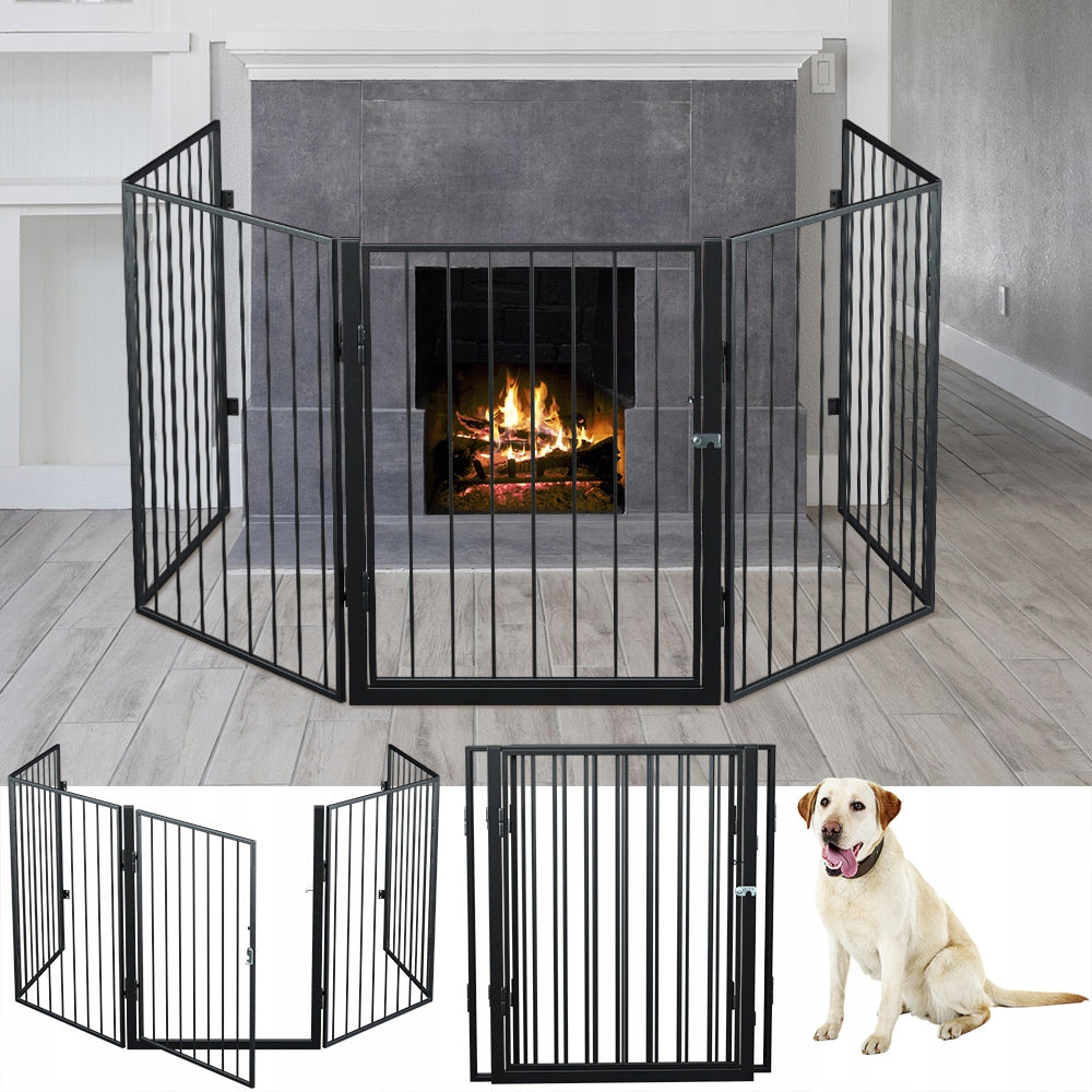 Door barrier, fireplace, stairs Casaria screwed black Manufacturer code 102334