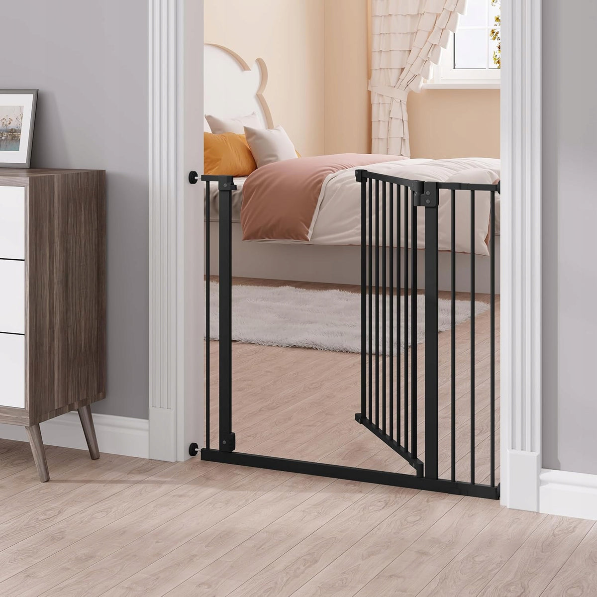 Door barrier, stairs Woltu expansion black