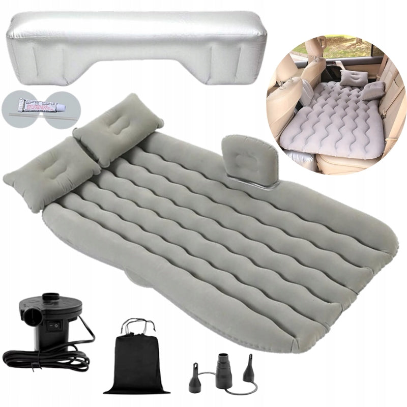 Double Car Mattress Grey with 12V Electric Pump