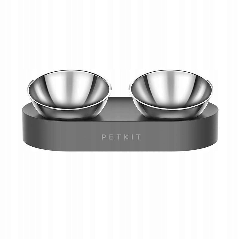 Double Cat Dog Bowl PETKIT Steel Adjustable Raised 2 Pieces