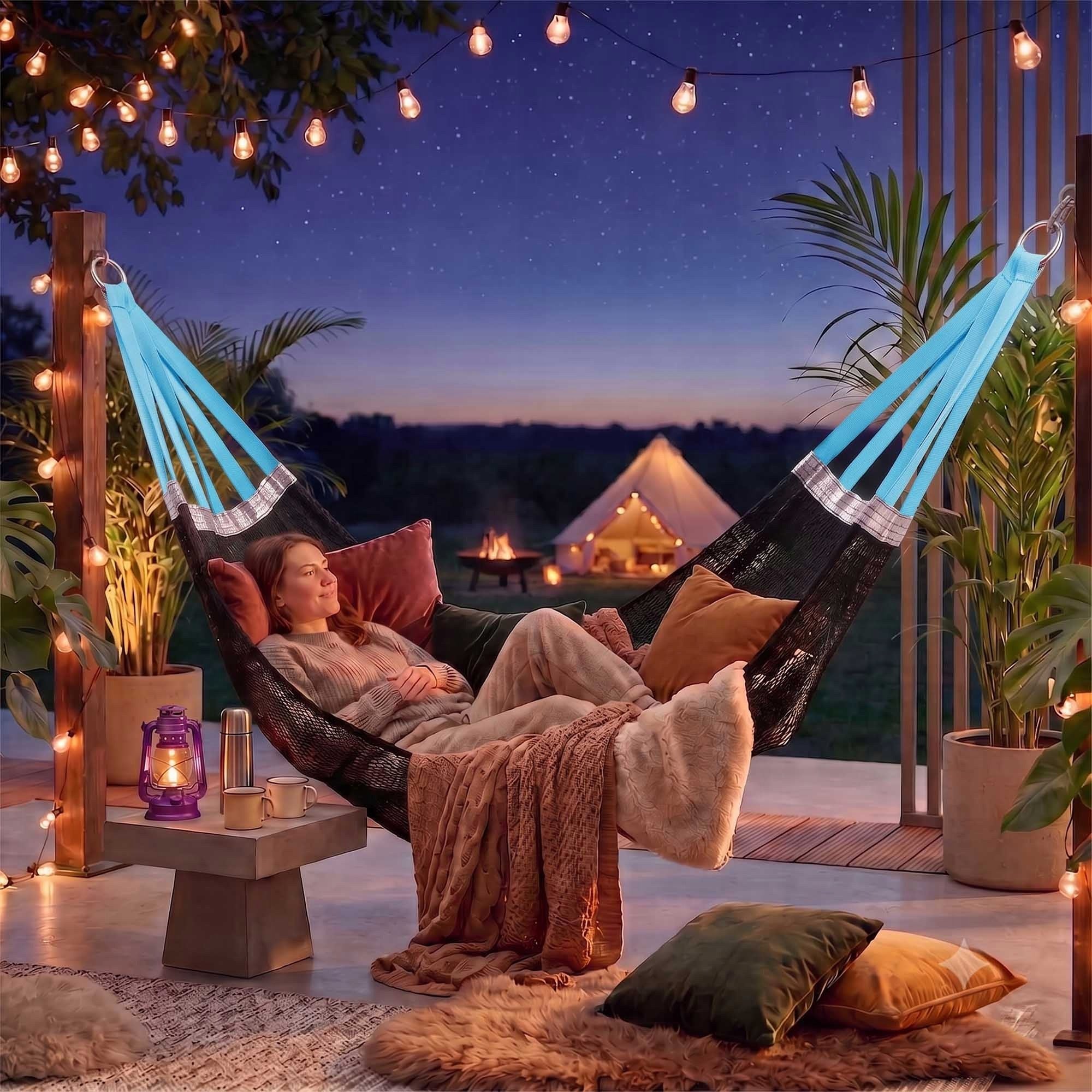 Double Garden Hammock for Terrace Garden 210x140 cm Large Packaging status original